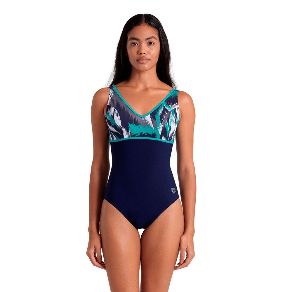 Купальник женский Arena Bodylift Jennifer navy multi navy-bali green