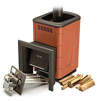 Банная печь газодровяная "Оранж Блю" Carbon (цвет терракота)