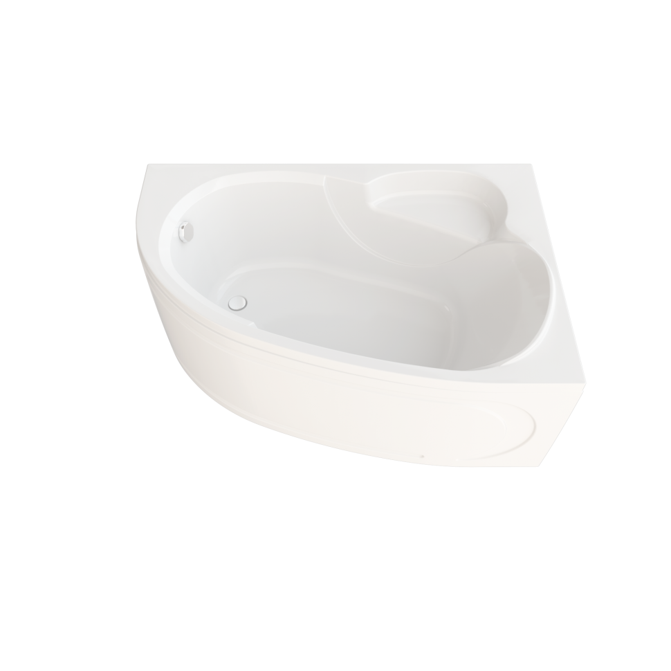 Ванна обрезанная Тритон Кайли левая 150х100 New в комплекте (с сифоном) + каркас