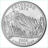 Монета "Колорадо - Colorado" 25 центов (США) 2006