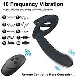 Вибратор на дистанционном управлении для двойного проникновения., фото 3
