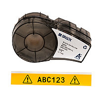 Картридж BRADY для BMP21 M21-500-595-YL лента виниловая, 12,7mm/6.4m., черный на желтом