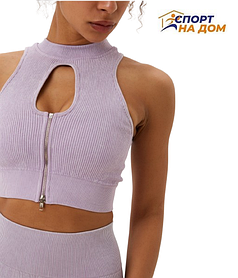Фитнес костюм (шорты + майка) Сиреневый