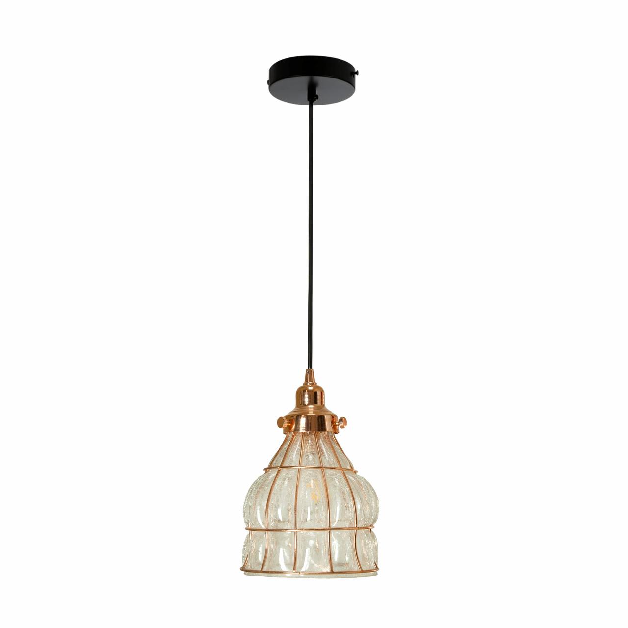 Люстра MD50896-1 E27 D170 COPPER+CLEAR GLASS (TEKAVIZE), фото 1
