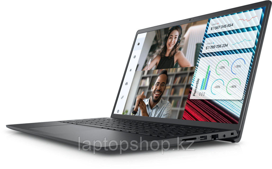 Ноутбук Dell Vostro 3520 15,6'' FHD, Core i3-1215U, 8Gb, 512 Gb, No OS, Чёрный