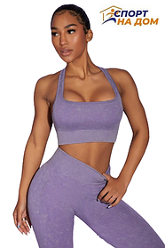 Фитнес костюм (леггинсы + майка) Сиреневый