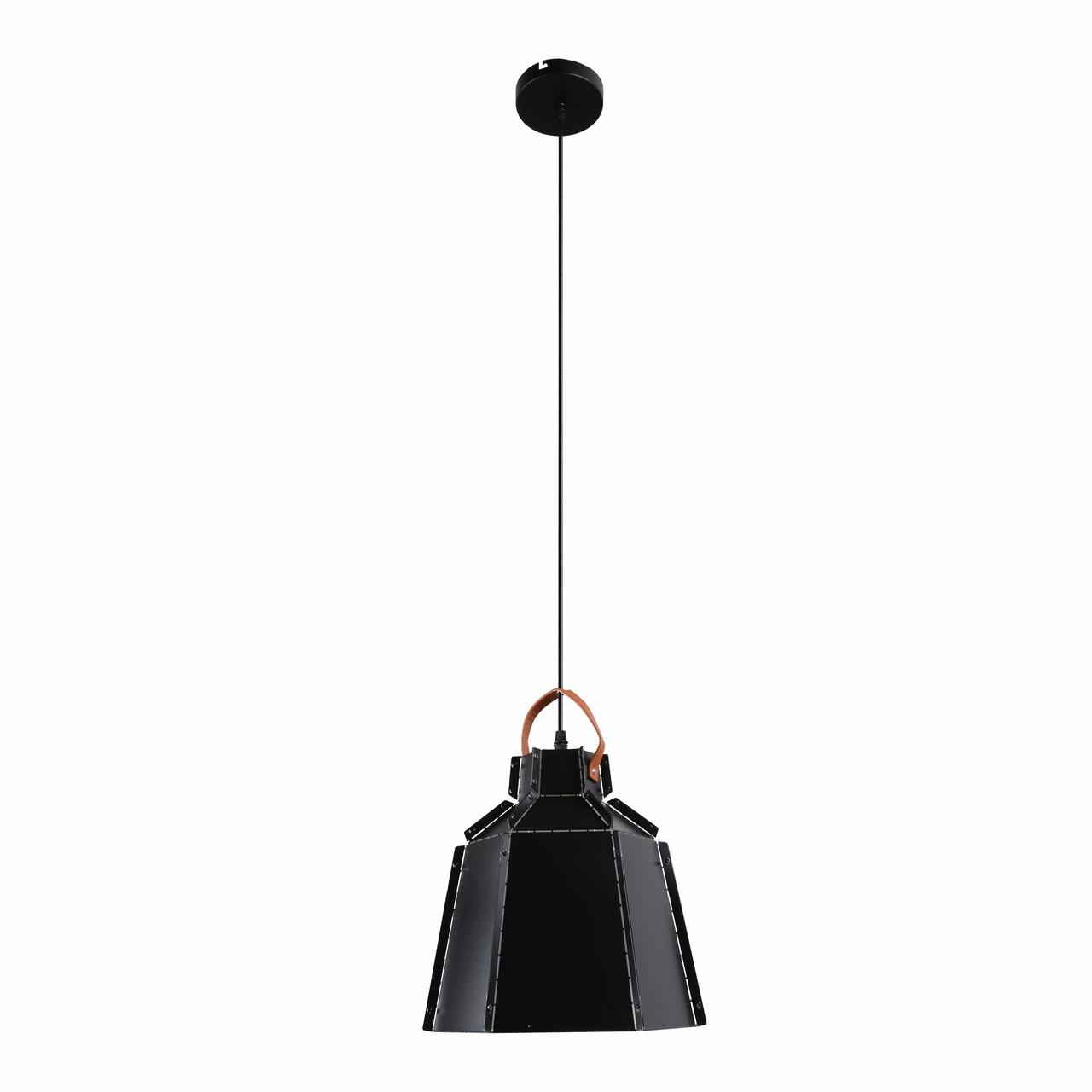 Люстра ESAGONO MAXI 40W 1xE27 BLACK D28xH32см TEKAVIZE, фото 1