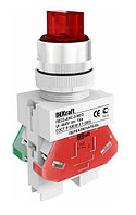 Переключатель ANC-2 ПЕ-22 мм на 2 полож. I-O 1НО+1НЗ красный (10) DEKraft