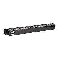 ITK 19" пластиковый каб. органайзер с крышкой, 1U, чер IEK E-PRO