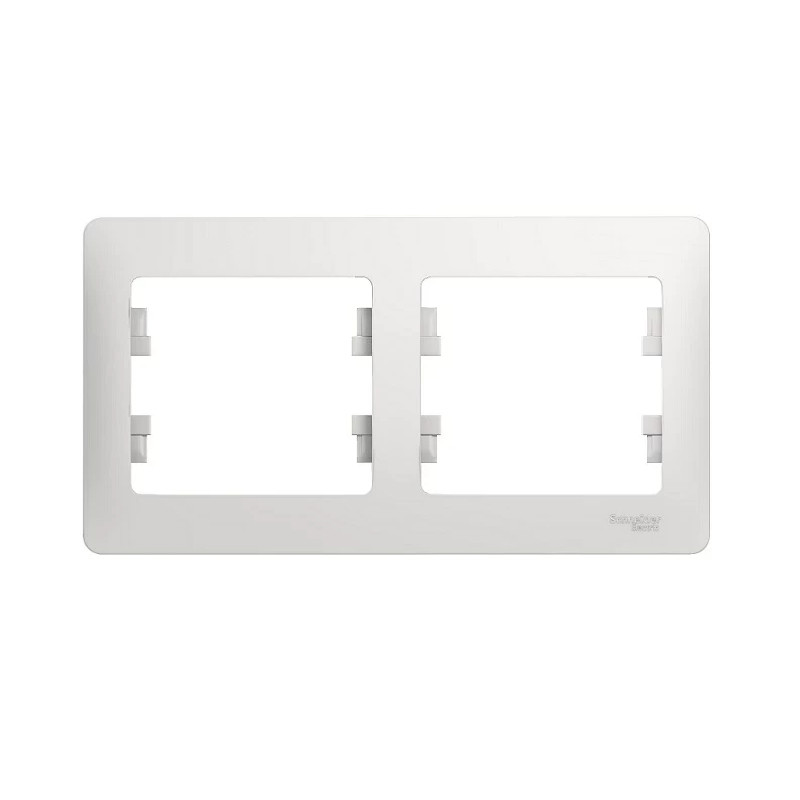 S380 Рамка 2-ная "GLOSSA" белый GSL102 (30)