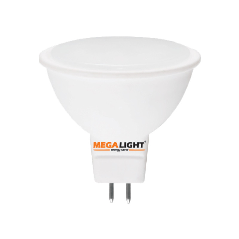 LED ЛАМПА MR16 "Spot" 7W 630Lm 230V 6500K GU5.3 MEGALIGHT (10/100)