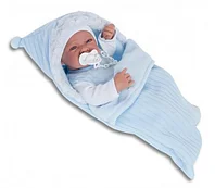 Munecas Antonio Juan Кукла мальчик Хьюго в голубом, 42 см