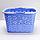 Корзина для магазина пластиковая с ручками 25х35х22см синяя, фото 4