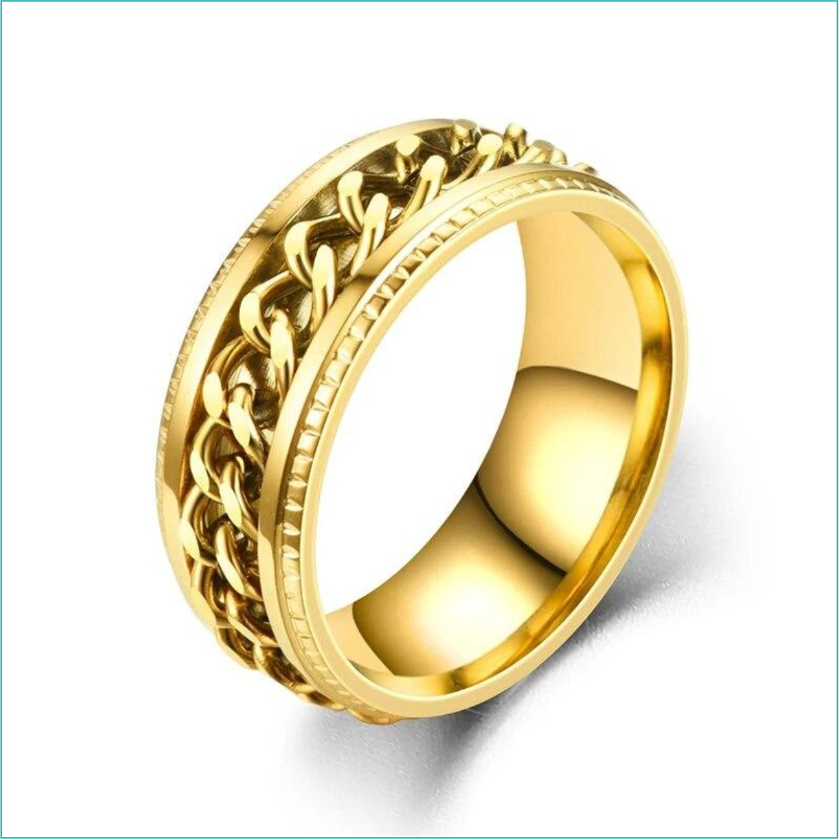 Кольцо "Спиннер - Антистресс" (Gold & Gold р.16)
