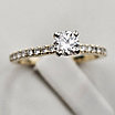 Золотое кольцо 16,8р с бриллиантами 0,3 Ct I1/G  VG, 0.13 VS2/H VG, фото 6