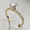 Золотое кольцо 16,8р с бриллиантами 0,3 Ct I1/G  VG, 0.13 VS2/H VG, фото 7