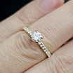 Золотое кольцо 16,8р с бриллиантами 0,3 Ct I1/G  VG, 0.13 VS2/H VG, фото 9