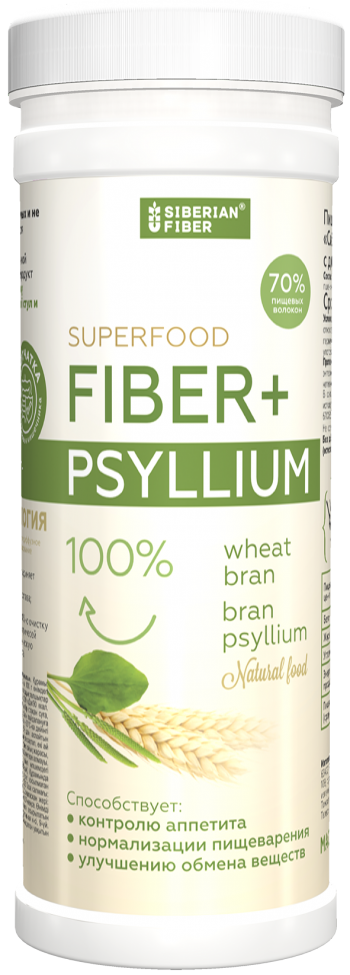 Суперфуд для похудения и очищения Клетчатка с псиллиумом, 200 гр, фото 1