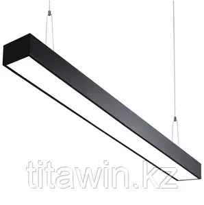 Светильник линейный LED 48W 6500К IP20 черный, подвесной