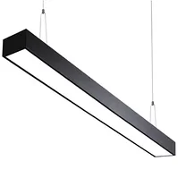 Светильник линейный LED 48W 6500К IP20 черный, подвесной