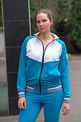 Костюм спортивный тренировочный (бирюза с белым)