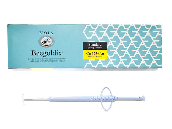 Спираль внутриматочная с золотом модель cu 375+au, размер standard, фото 2