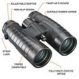 Бинокль Американский Bushnell 10x42mm Trophy XLT Roof Prism, Угол Обзора 6.2°, Черный, фото 6