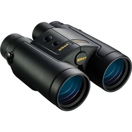 Бинокль Японский Nikon 10x42 LaserForce с дальномером и призменной крышей, черный, фото 1