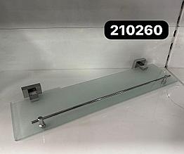 Полка стеклянная с полкой 210260 Хром