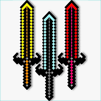 Набор деревянного оружия "Майнкрафт - Minecraft" (3 меча) Мультиколор