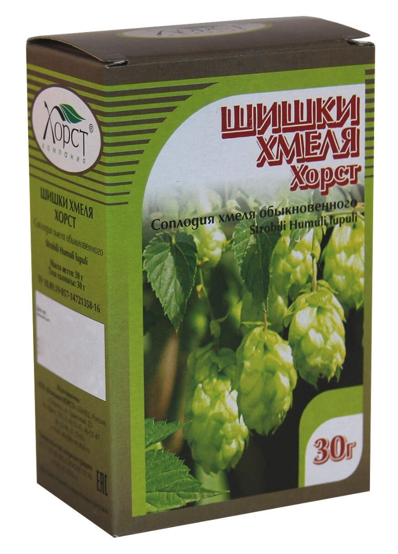 Хмель шишки соплодия 30 г Хорст