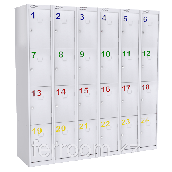 Шкаф ШР-420 для хранения сумок 1200 мм металлический 24 ячеек, фото 1