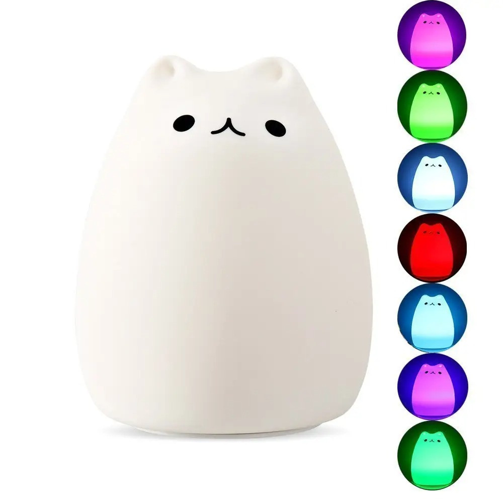 Силиконовый Led ночник-лампа "Кошечка"
