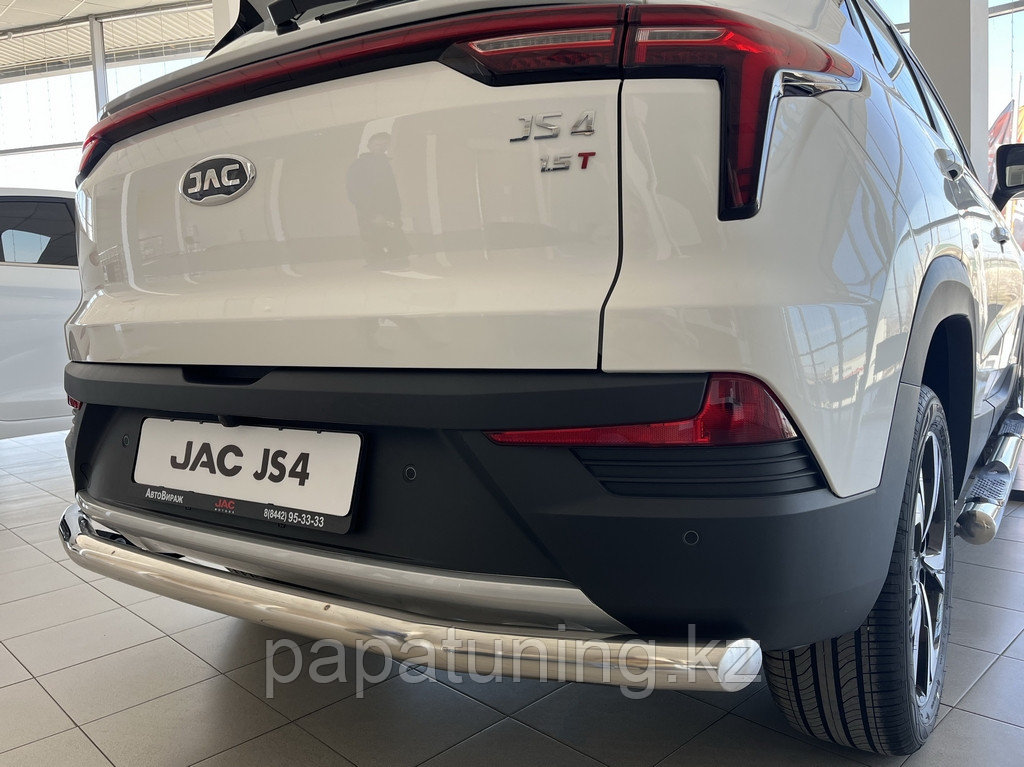 Защита заднего бампера Папа Тюнинг d60 для JAC JS4 2022- - фото 1 - id-p117693120