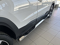 Пороги труба с проступью Папа Тюнинг d76 для JAC JS4 2022-