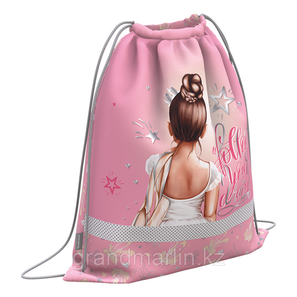 Мешок для обуви ErichKrause с вентиляцией 500х410мм Pointes, фото 1