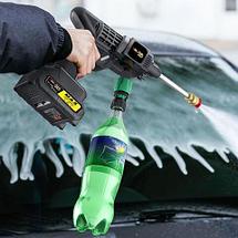 Мойка-пистолет с пеногенератором + 2 аккумулятора AquaGun Dual в чемодане, фото 3