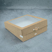 Крафтовая коробка с прозрачным окном Оригамо