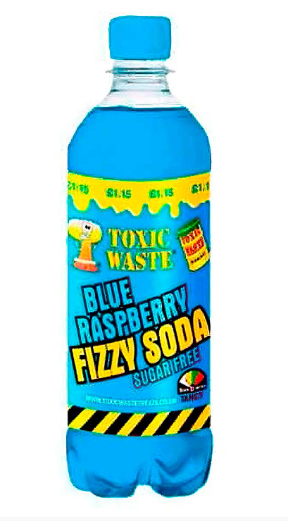 Напиток Toxic Waste Fizzy Soda BLUE RASPBERRY 500 мл (12 шт в упак)