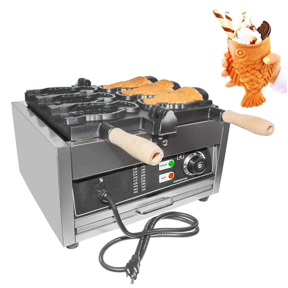 Вафельница Таяки Рыбки 3 рыбы ZH-1103B