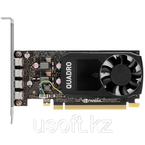 Видеокарта PNY Quadro P620 V2 [VCQP620V2-PB], [2 ГБ, GDDR5, 128 бит, 1266 МГц, 1455 МГц, mini-DisplayPort (4 ш
