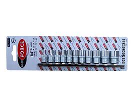 ROCKFORCE Набор головок 11 предметов 1/4" 6 гр.(4,5,5.5,6-13мм) на планке 11626 RF-2111-5