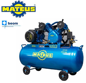 Компрессор Mateus MS03305 (YV-0.25), (2.2 / 3.0 кВт/л.с | 250 л/мин | Бак 96 л | 8 бар | 220 в | Вес: 98 кг)