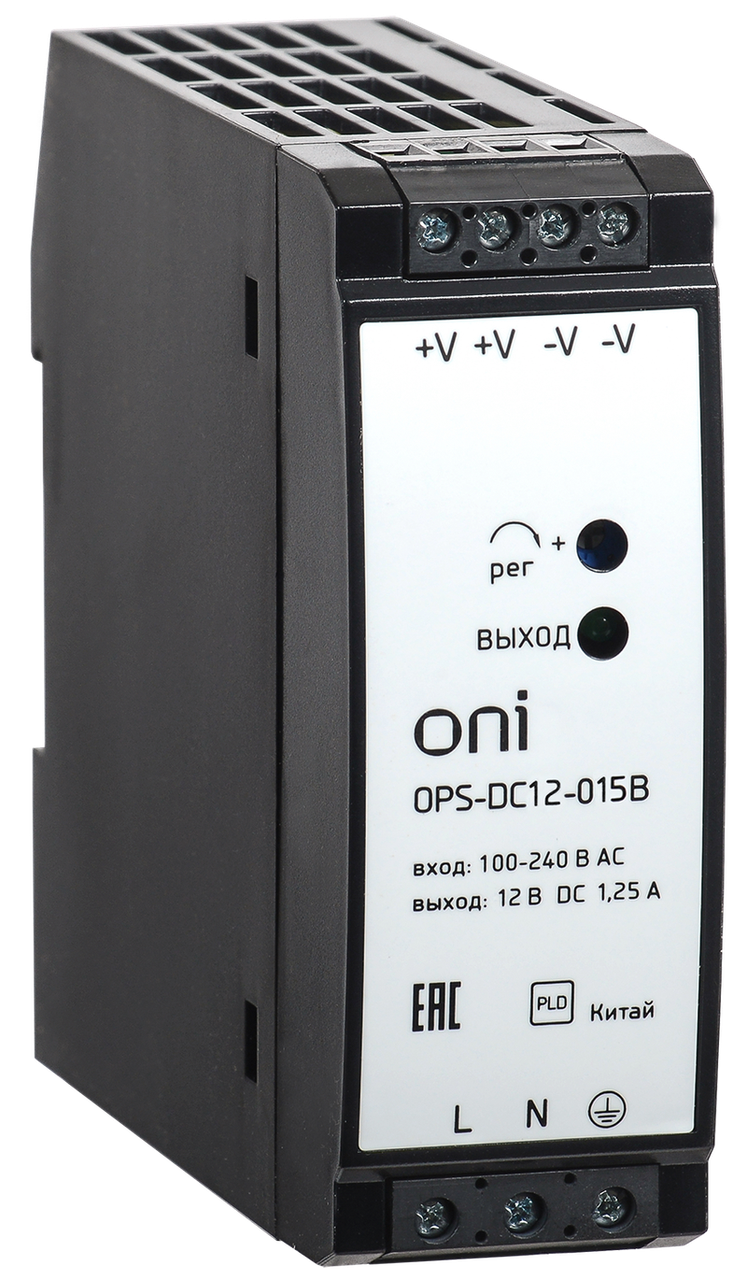 Блок питания промышленный OPS 230В/12В AC/DC 1.25А 15Вт ONI, фото 1