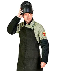 Фартук сварщика спилковый (без швов) цельноспилковый