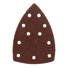Треугольник абразивный на ворc. подложке под "липучку", перф., P 40, 150х150х100 мм, 5 шт.// Denzel