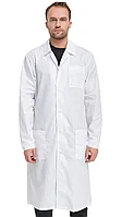 Халат медицинский мужской длинный рукав, цвет белый