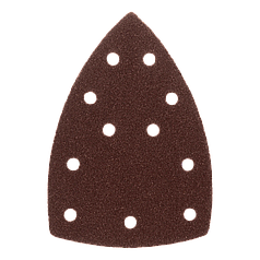 Треугольник абразивный на ворc. подложке под "липучку", перф., P 80, 150х150х100 мм, 5 шт.// Denzel