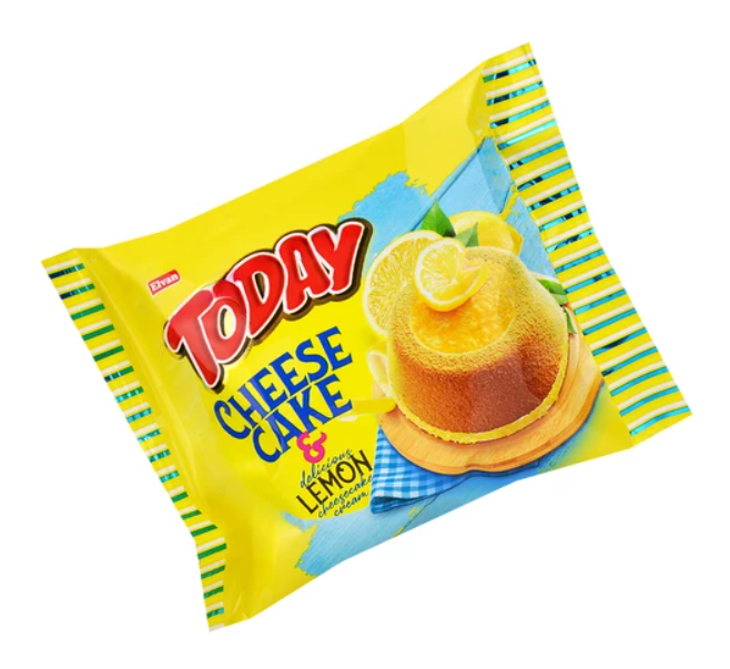 Кекс TODAY CHEESE CAKE с лимоном 45 гр (24 шт в упак)
