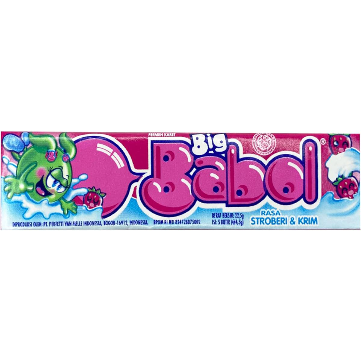 Жевательная резинка Big Babol Клубника 20гр. (20 шт в упаковке)